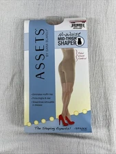 Assets by Spanx Body Shaper Womens 1 Nude Beige Mid Thigh High Waist Control