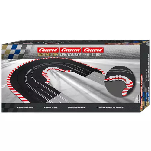 Carrera 20613 hairpin curve virage serré avec bordures pour optimiser le freinage des voitures