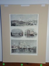 Harpers 1864 Weekly Civil War Bataille de Plymouth NC Arclad Albemarle Art 16x20