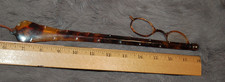 Antique Victorian Faux Tortoise Shell Folding Lorgnette Spectacles Opera Glasses