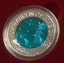 25 Euro Niob Silber 2007 Luftfahrt Münze Österreich lose in Kapsel Eiamaya