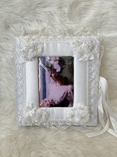 Beautiful Vintage Floral Lace Wedding Photo Album 3 Ring Binder With 49 Pages