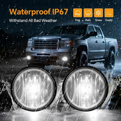2007-13 GMC Sierra 1500 2500HD 3500HD Fog Lights Bumper Lamp Left & Right NEW