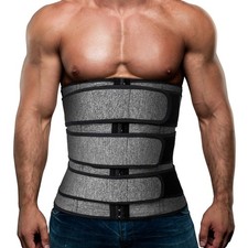 Hidyliu Mens Workout Waist Trainer Neoprene Corset Sauna Sweat Trimmer Cinche...