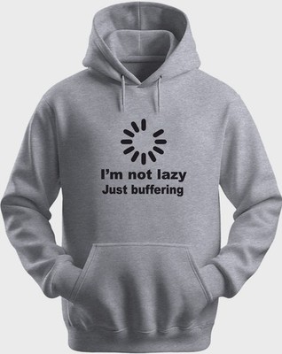 Funny Unisex Hoodie Hooded Sweatshirt Gildan Blend Im Not Lazy  H0103