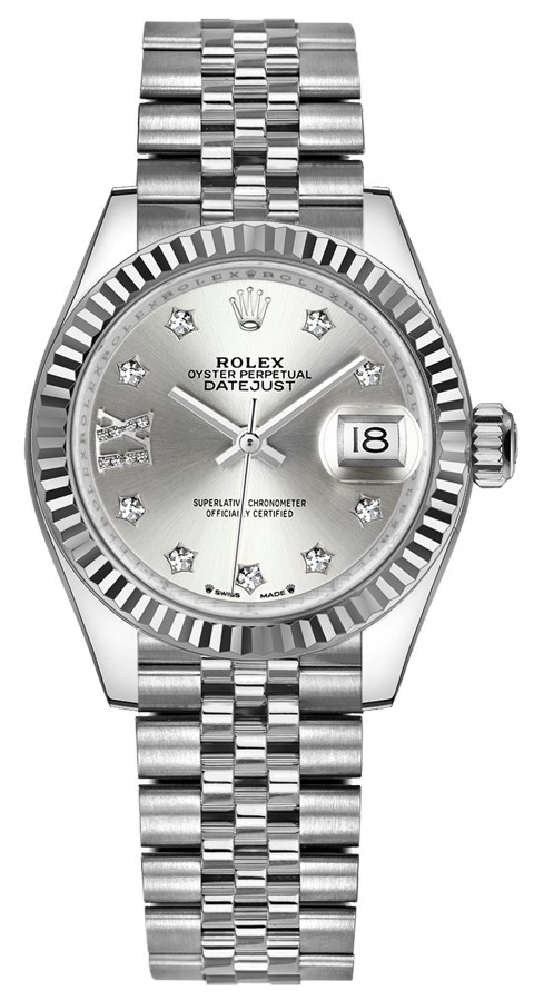 Rolex Lady-Datejust 279174 Diamond Silver Dial Jubilee Steel 28mm