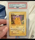 1999 Pokemon Base Set Pikachu #58 1st Edition Red Cheeks PSA 8 NM-MT