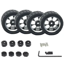 RC Wheel Rims and Tires Kit for Wltoys 124016 124017 124018 124019 1/12 RC Car