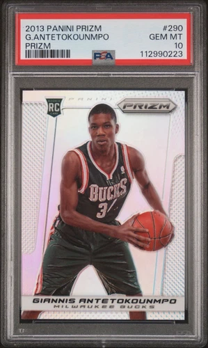 2013 Panini Prizm Silver Prizm #290 Giannis Antetokounmpo RC PSA 10 GEM MINT