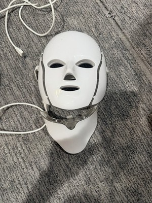 Microelectronics LED Light Therapy Face Mask, Wired Controller, White, Adjust