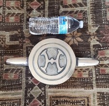 Ancienne pompe pompier Howe vapeur bouchon laiton chromé 6" ID & 7" OD joli lourd