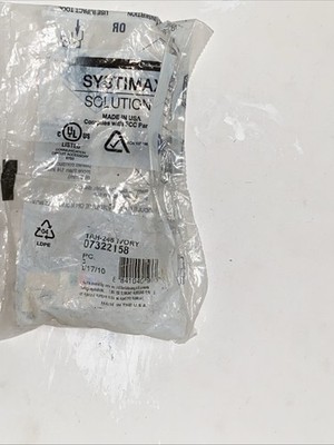 Qty = 1 Systimax 1 Port Modular Wall Jack Ivory P/N 1AH-246 107322158 ...