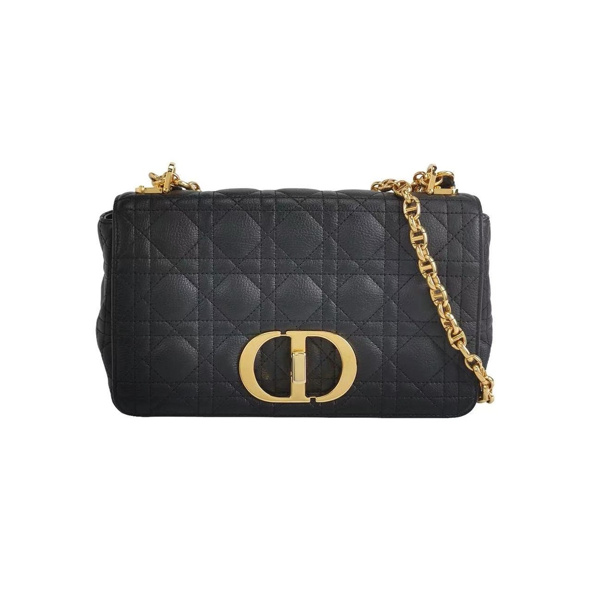 m*a様 DIOR CARO ミディアム バッグ　ショルダーバッグ　黒　ブラック Christian Dior Medium Caro Bag Calfskin - Black Purse with chain