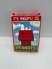 University Games Peanuts IT'S SNOOPY Card Game VTG 1999 Schultz Big Cards