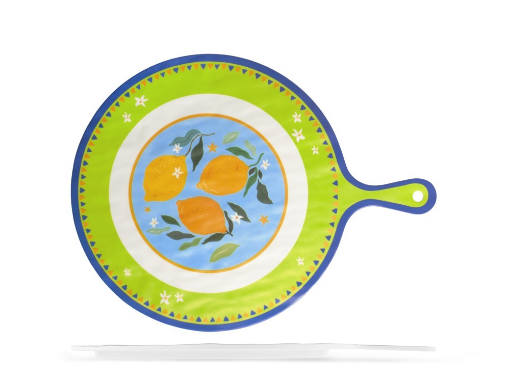 H&H Gipsy Melamine Decorated Round Cutting Board 31.5 Cm