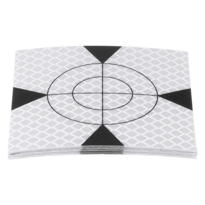10pcs Survey Reflector Target 80mm Self-adhesive Survey Target Sheets Silver