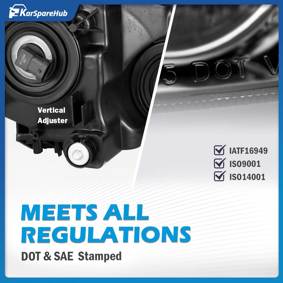 Pair Headlights For 2005-2006 Toyota Camry Chrome Headlamp Amber Corner w/ Bulbs Foto 3 de 4