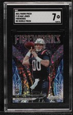 2021 Panini Prizm Fireworks No Huddle Prizm Mac Jones #F-25 SGC 7 v9t