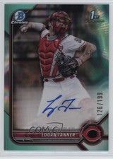 2022 Bowman Draft Chrome Pick Aqua Lava Refractor 126/199 Logan Tanner Auto 1h2h
