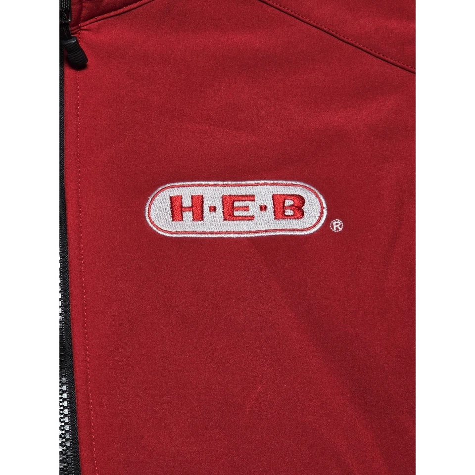 HEB Threads Signature Collection Red Black Softshell Hooded Jacket 2XL - Image 2 of 4