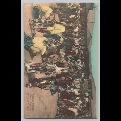 #ad Antique Postcard Omaha Dance Sioux Indians Murdo SD Cultures Ethnicities $18.99