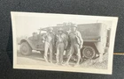 Vintage Snapshot Photo WW2 U.S. Army M3 Half Track & Soldiers Military Infantry