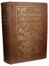 1887 FARMING GUIDE & ANTIQUE COOKBOOK Farm House HOME MEDICAL Bees ILLUSTRATED