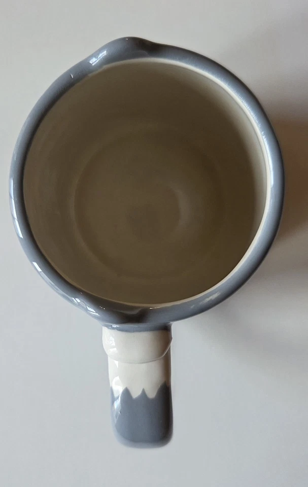 Taza de café Tag Brand Cat Kitty con orejas divertidas años 90 gris blanco 16 oz.  Foto 4 de 4