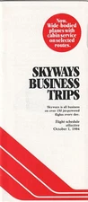 Skyways timetable 1984/10/01