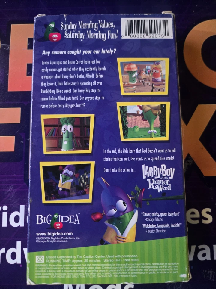Veggie Tales Larry-Boy And The Rumor Weed (VHS ) Lesson in Power of Words - Image 2 of 4