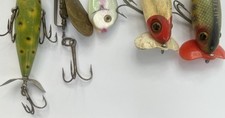 Vintage Wood Fishing Lures Heddon, Pflueger, Shakespeare, South Bend Jitterbug