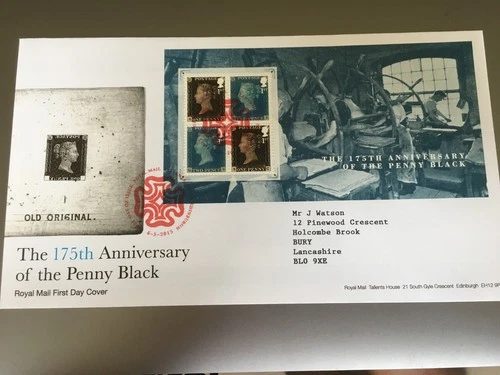 GB STAMPS RARE FIRST DAY COVER 2015 PENNY BLACK MINI SHEET