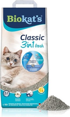 Biokat's Classic fresh 3-in-1 Katzenstreu, Cotton Blossom-Duft Klumpstreu (10L)