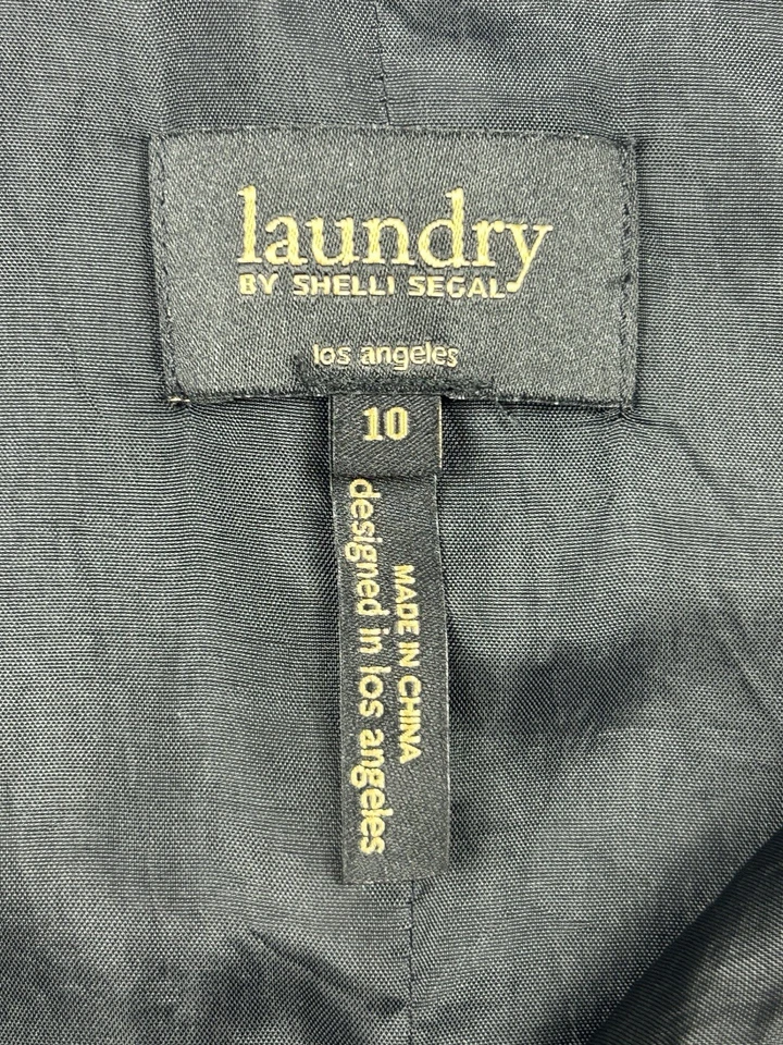 Vestido camisero a cuadros Laundry by Shelli Segal para mujer talla 10 gris rosa mezcla de lana Foto 3 de 4