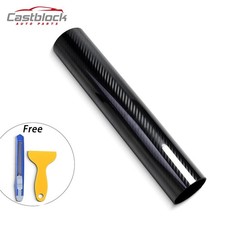5d Premium Black Gloss Carbon Fiber Vinyl Film Wrap Bubble Free Air Release