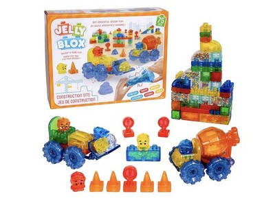 Jelly Blox Construction Site Set | Includes 75 Pieces | Toddler & Preschool B...