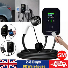 Type 2 Electric Car Charging Station 32A 7KW EV Charger With 5M Cable