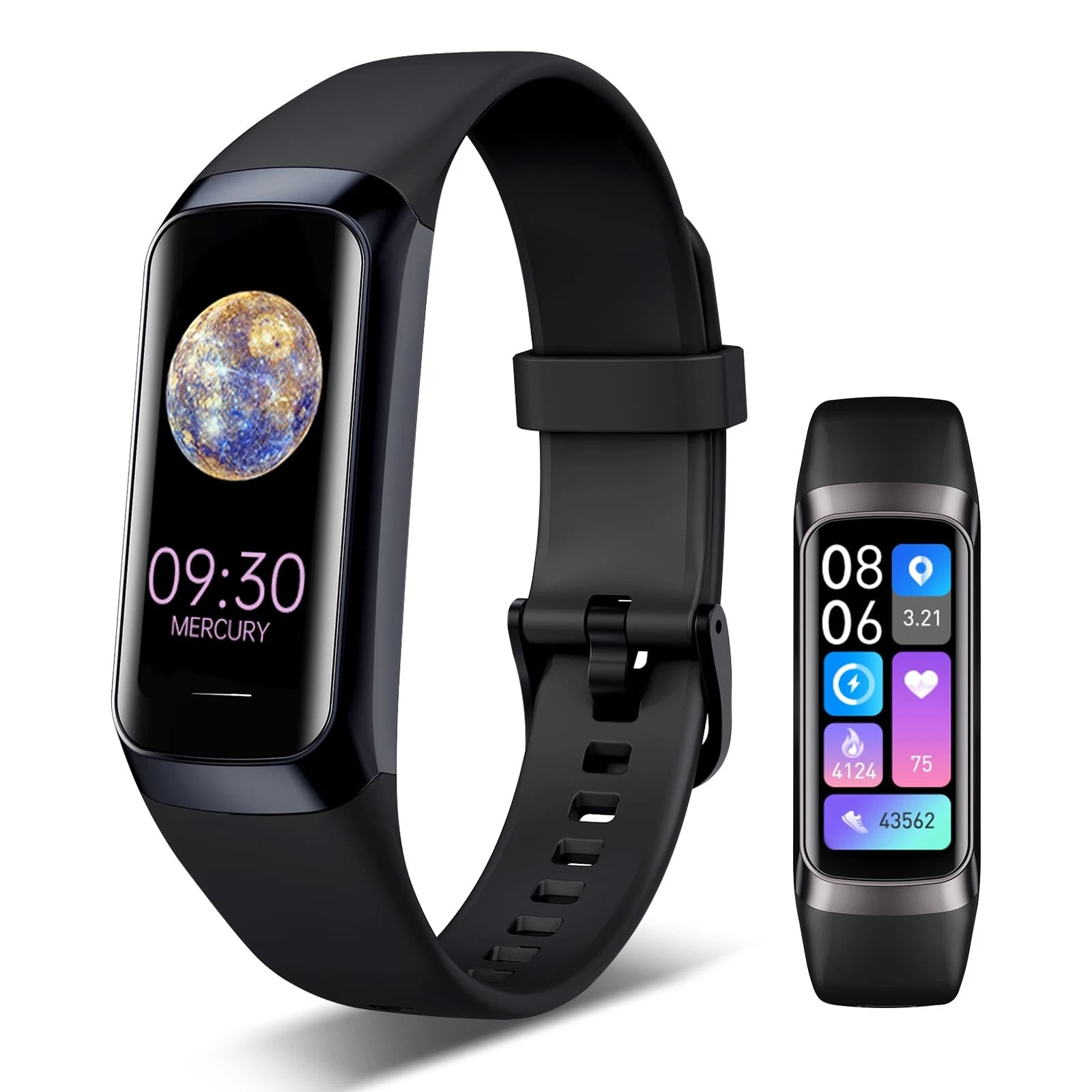 Fitness Tracker, 24/7 Heart Rate Body Temp Monitor Sleep Calorie Tracker with...