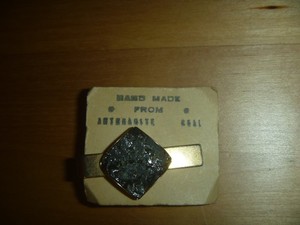 Vintage Hand Made Tie Clip From Anthracite Coal