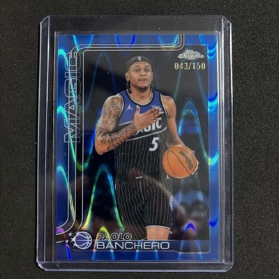2025-26 Topps Chrome Update #5 Paolo Banchero Blue RayWave /150 Magic