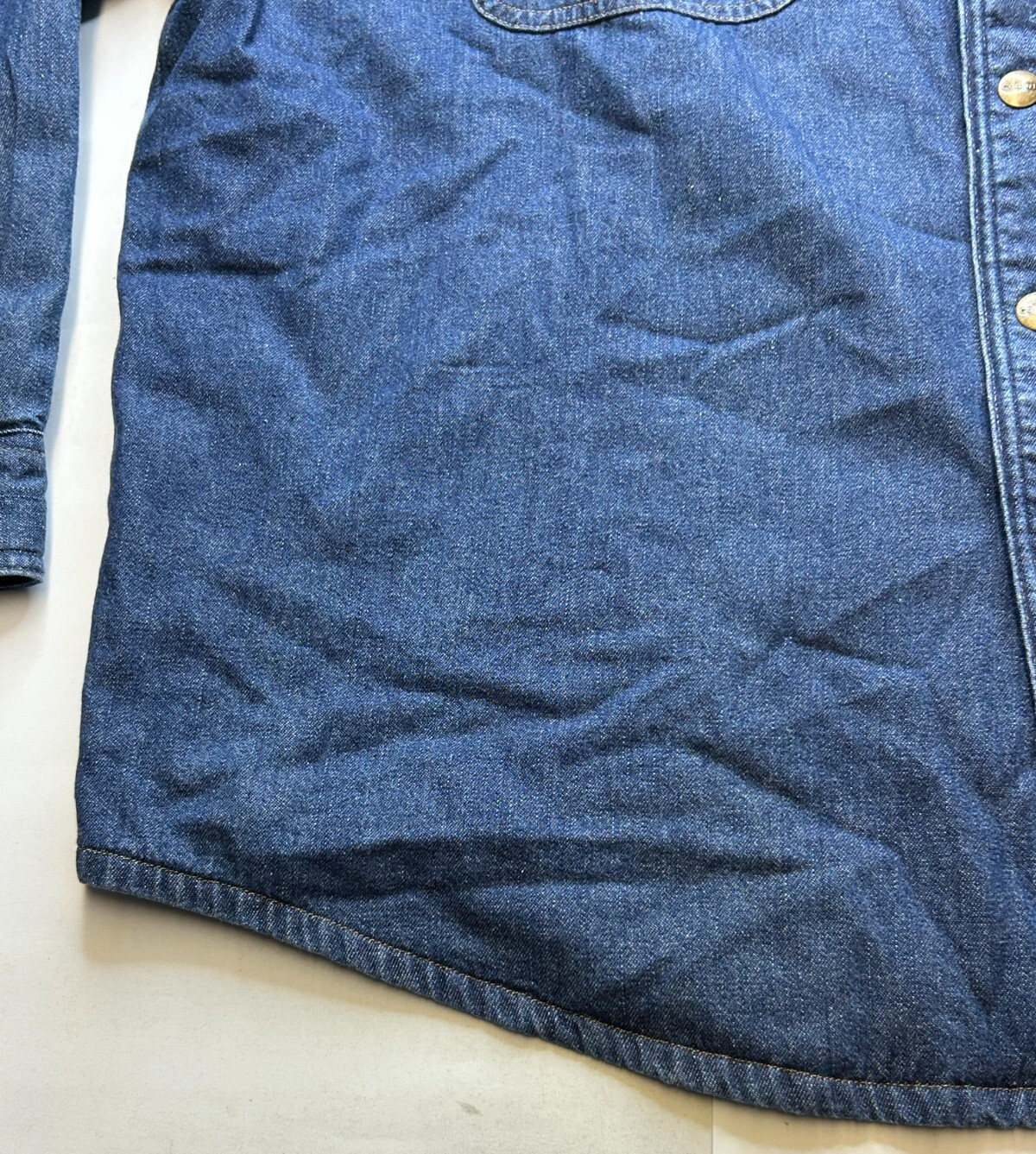 NWT Carhartt Denim Shirt JAC Fleece Lined Size X Large Regular 100% Cotton NWT