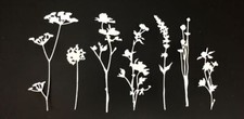 Tim Holtz Die Cuts  Wildflowers  Two Sets  Black or White Cardstock