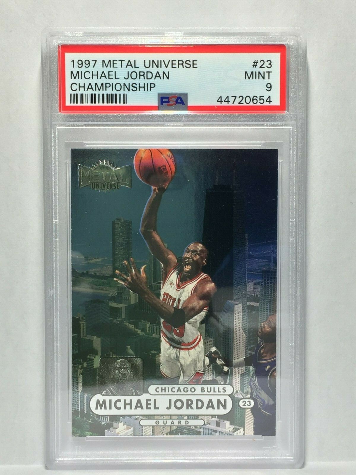 1997 FLEER Metal Universe CHAMPIONSHIP #23 Michael Jordan PSA 9 MINT SKYBOX BULL