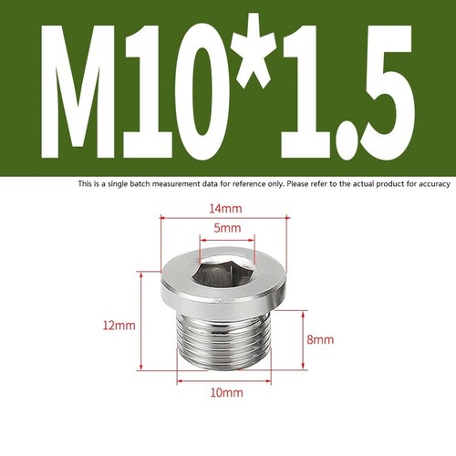 Metric Male Thread Hex Socket Pipe Plug 304 Stainless Steel M8-M48 - Picture 11 of 57