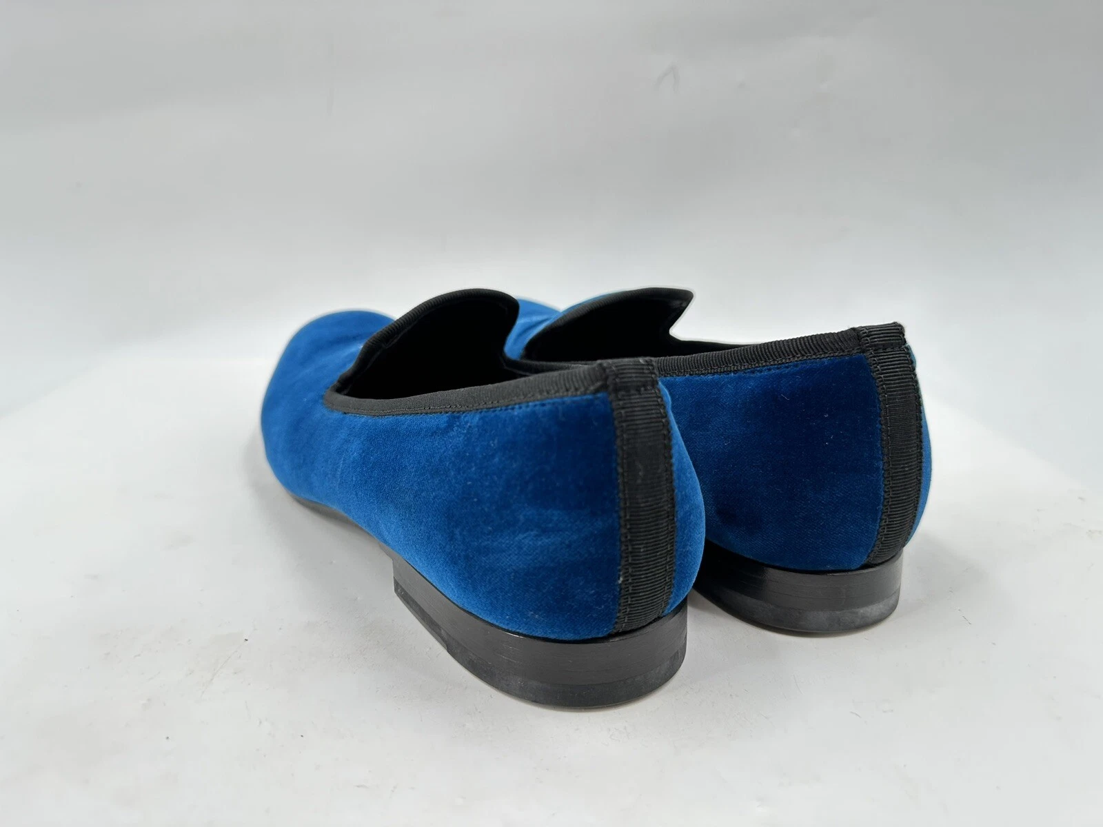 Mocassini slip on Alexander Mcqueen in velluto blu royal taglia 42 9 made in USA