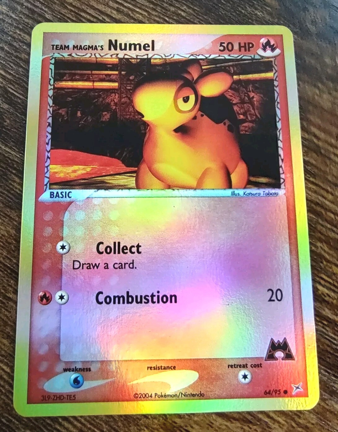 Team Magma's Numel 64/95 EX Team Magma Vs Team Aqua Reverse Holo Pokemon MINT