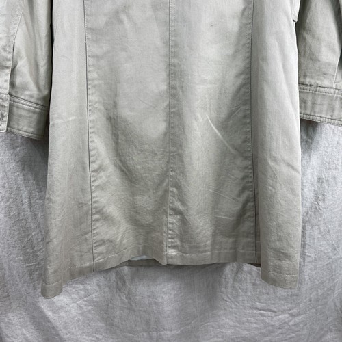 Mossimo Women's Tan Beige Long Sleeve Lined Button Up Trench Coat Size Medium - Picture 19 of 20