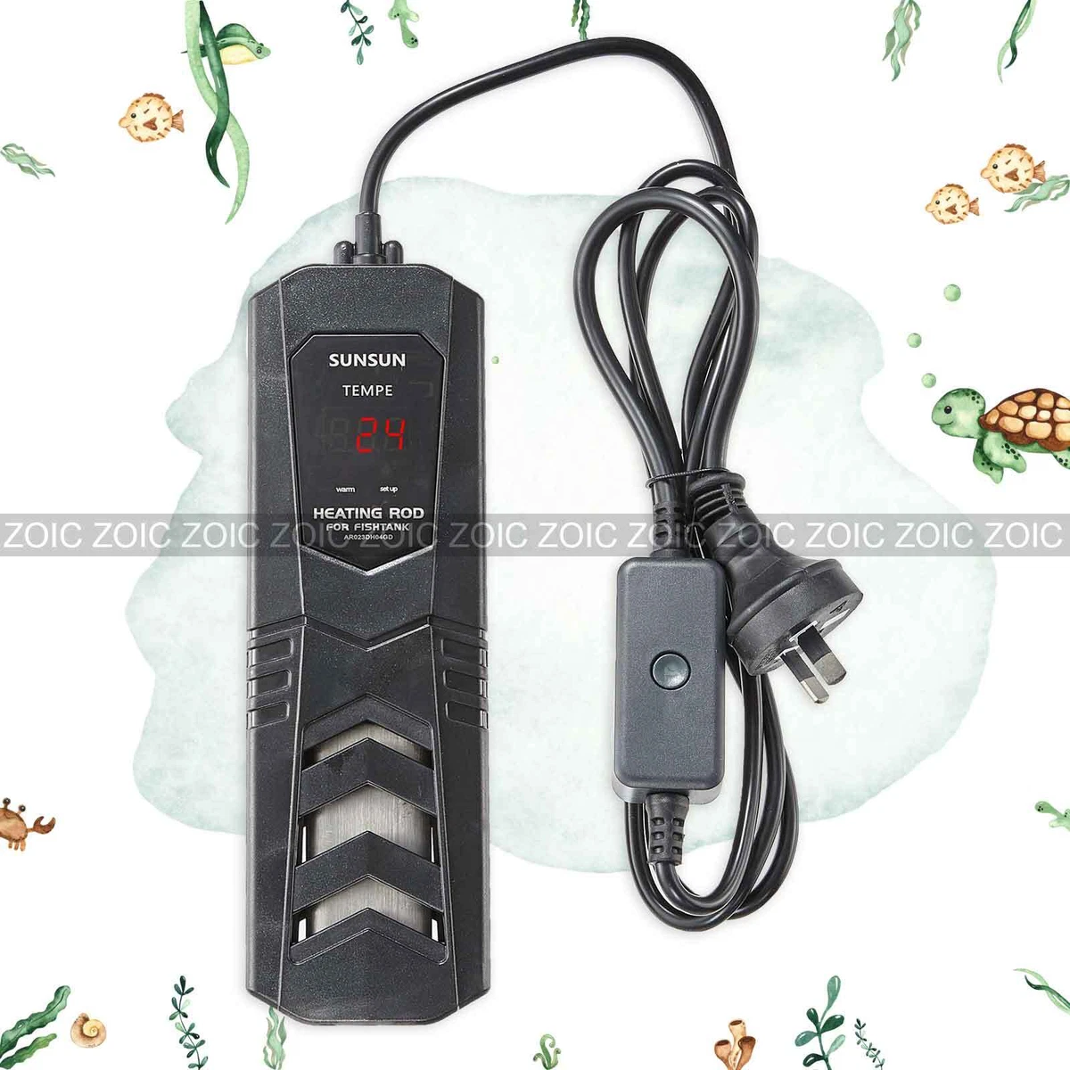 SunSun 300W-1000W 20℃-35℃ Fish Tank Pond Heater Digital Submersible With AU Plug
