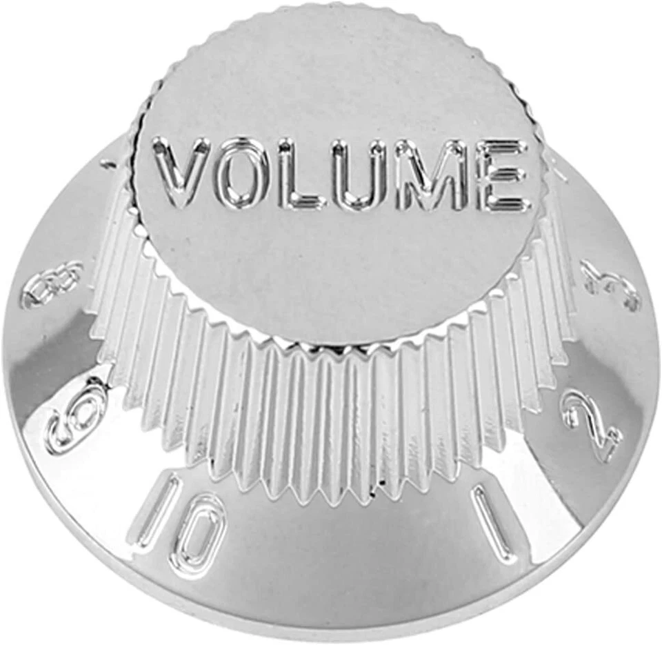 Nuovo 3 Bottoni Argento STRATOCASTER Top Hat - Chitarra Strat - Immagine 4 di 4