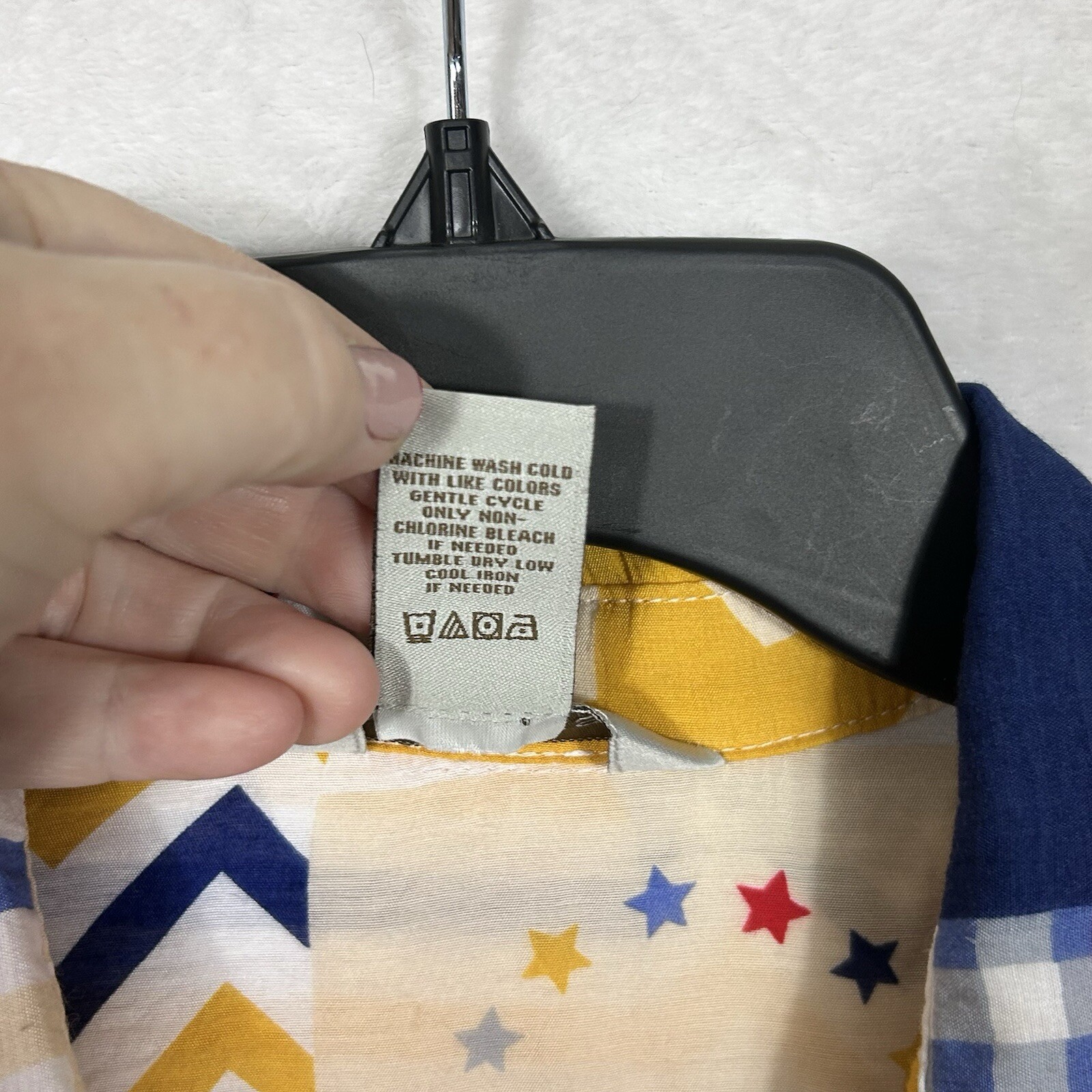 MULTIPLES Women’s Sz Medium Patchwork Button-Up T… - image 10